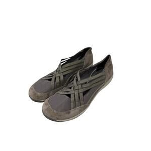 Dansko Hilde Slip On Shoes Gray Shimmery Suede Leather Women's size 39 US 8.5